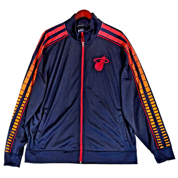 Miami Heat Adidas Men's Basketball Logo Full Zip NBA Track Jacket Size XL NWOT - Picture 1 of 10